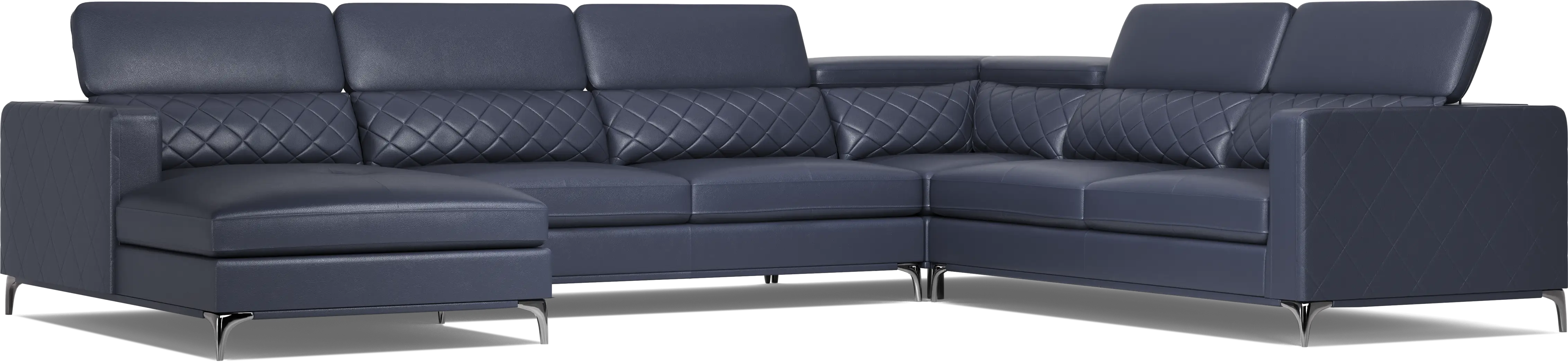 Via Sorrento Navy 4 Pc Sectional - Image 7