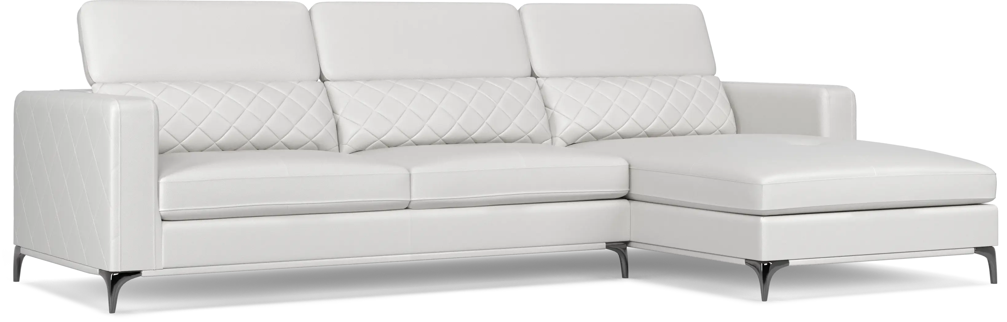 Via Sorrento White 2 Pc Sectional - Image 6