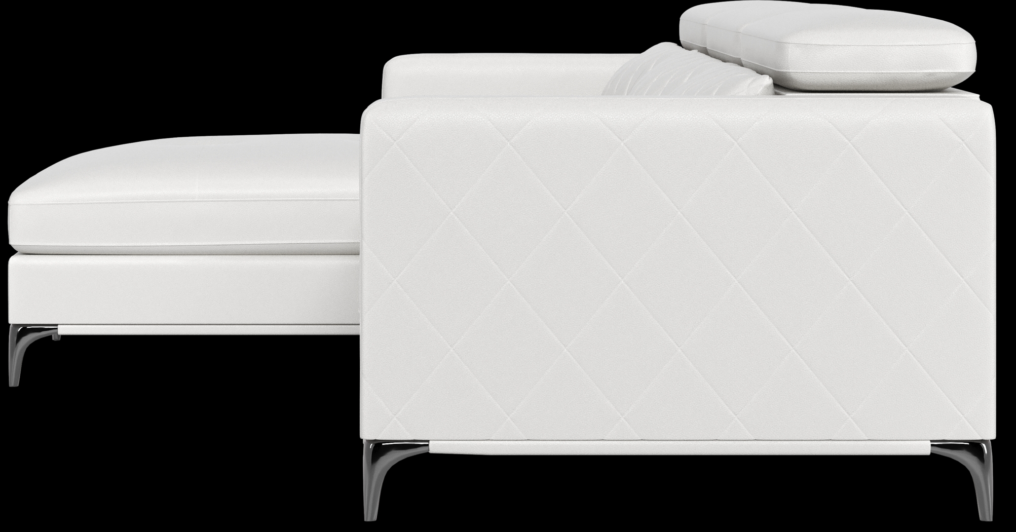 Via Sorrento White 2 Pc Sectional - Thumbnail - Image 4