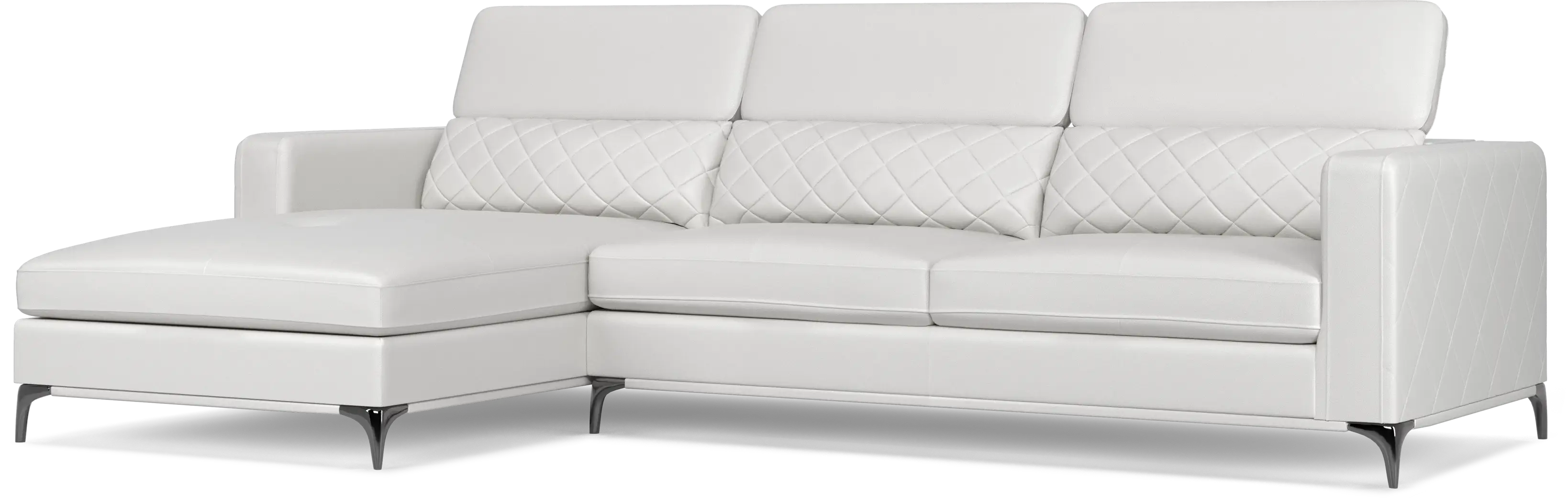 Via Sorrento White 2 Pc Sectional - Image 6