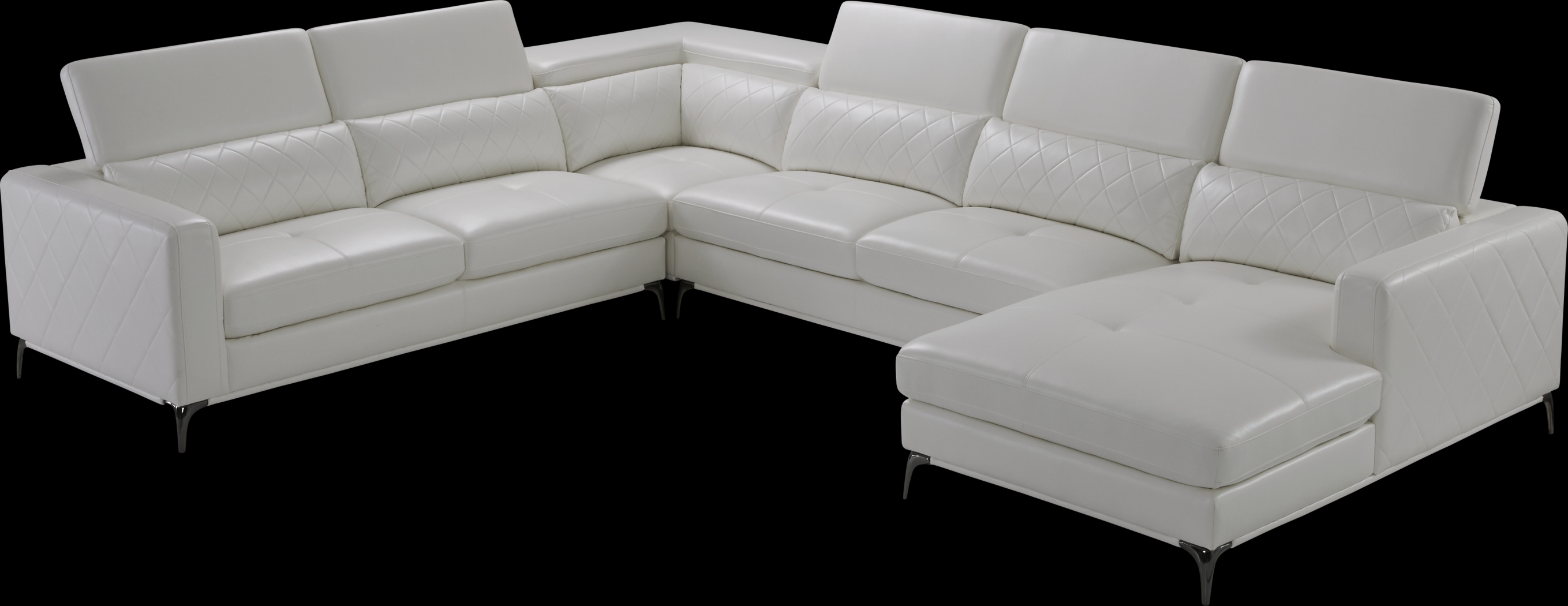 Via Sorrento White 4 Pc Sectional - Thumbnail - Image 4