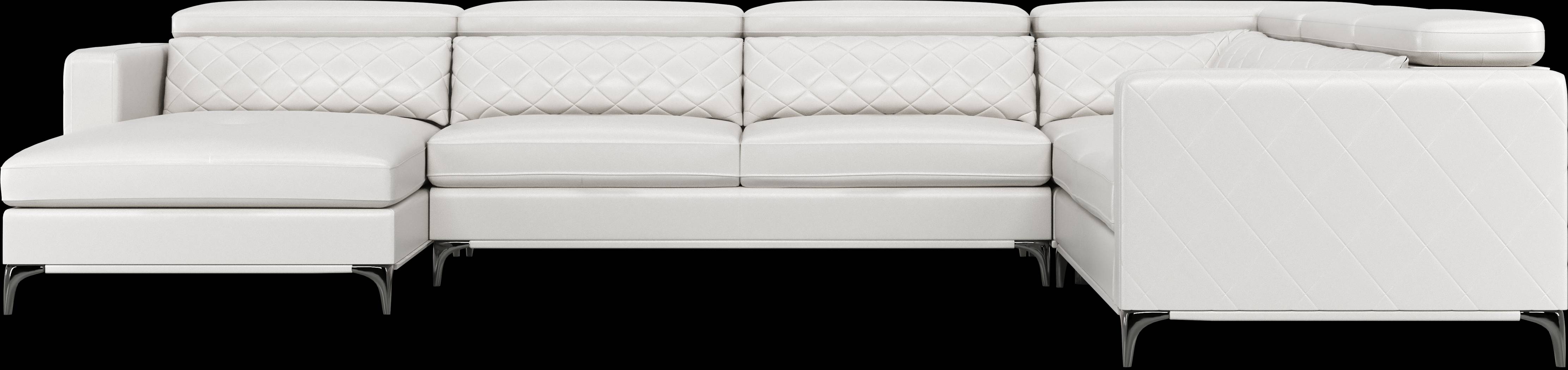 Via Sorrento White 4 Pc Sectional - Thumbnail - Image 4