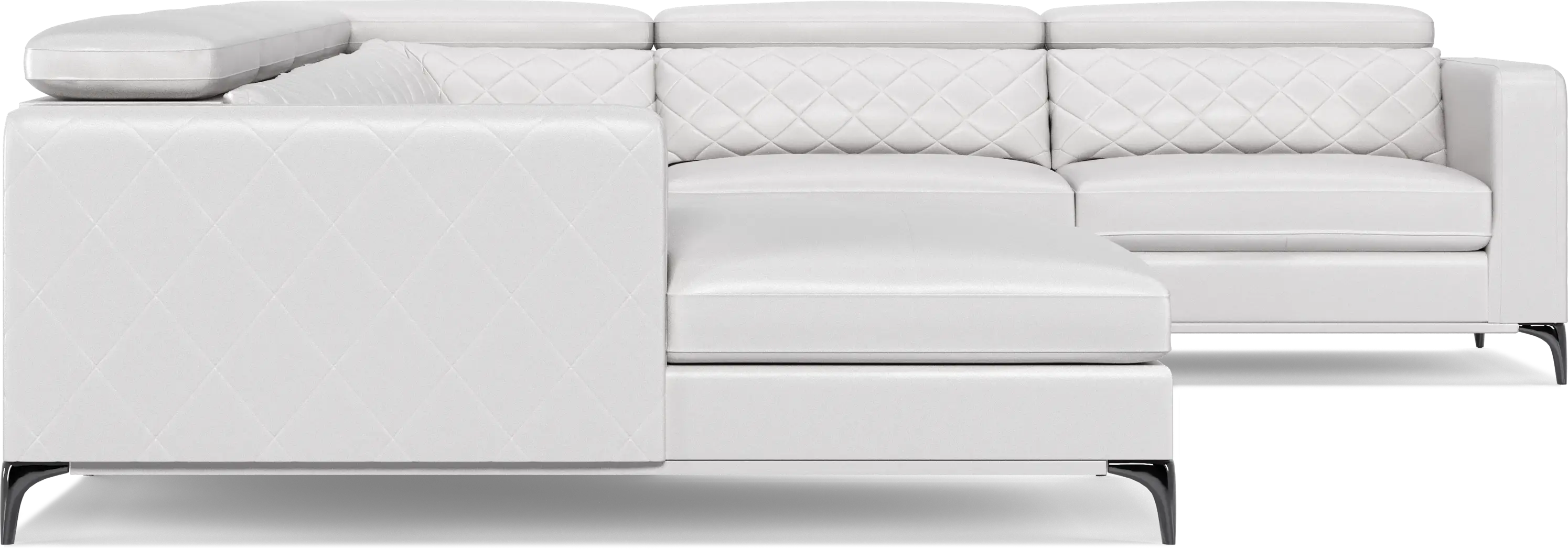 Via Sorrento White 4 Pc Sectional - Image 5