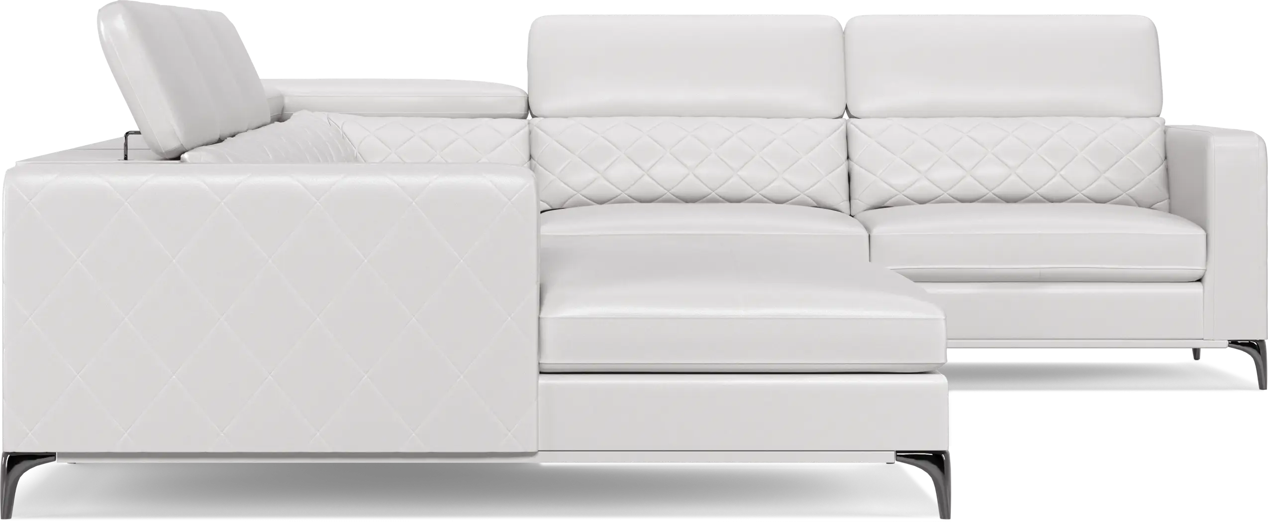 Via Sorrento White 4 Pc Sectional - Image 6
