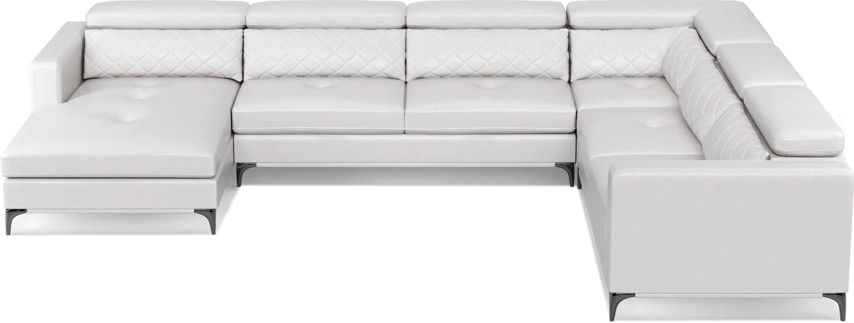 Via Sorrento White 4 Pc Sectional - Image 7
