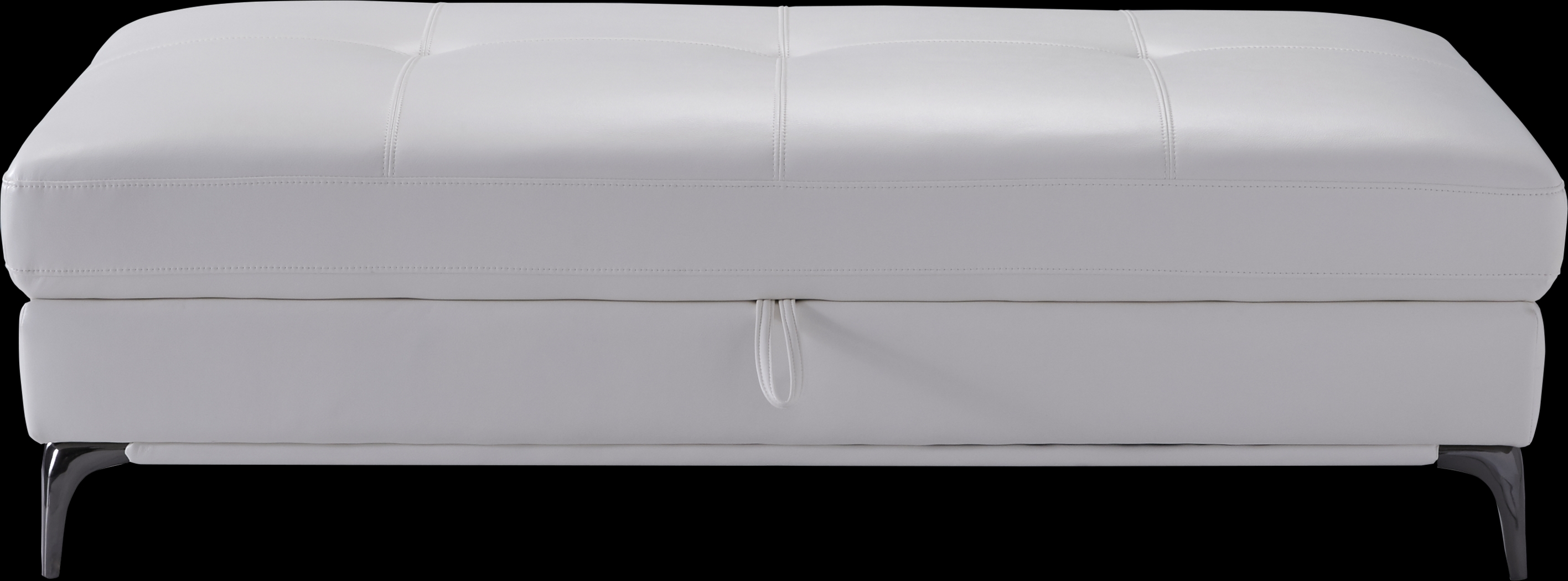 Via Sorrento White Storage Ottoman - Thumbnail - Image 3