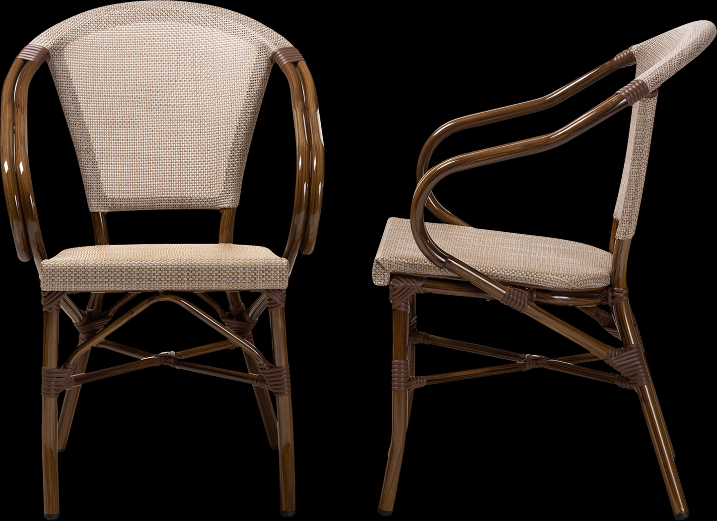 Viados Beige Dining Chair, Set of 2 - Thumbnail - Image 3