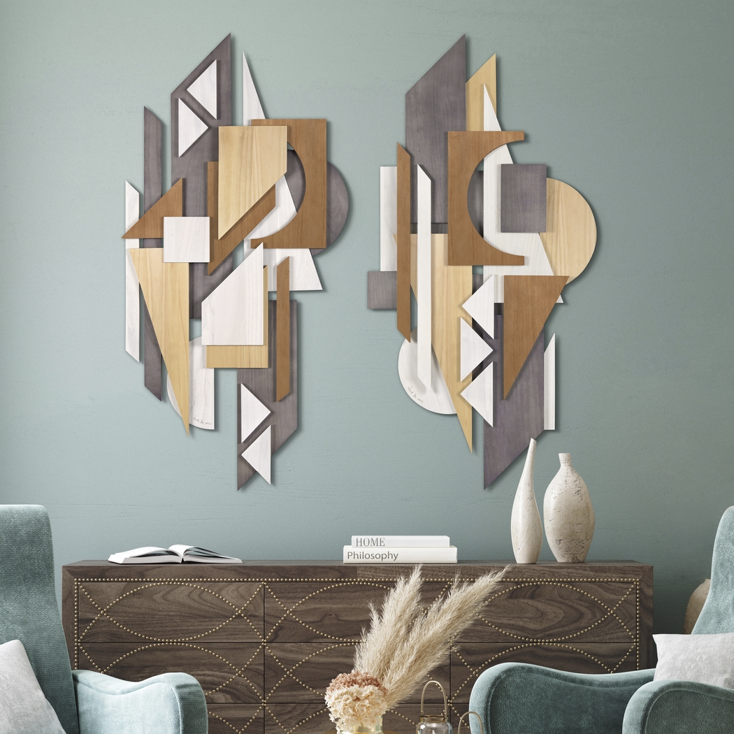 Viasa Beige Wall Decor, Set of 2 - Thumbnail - Image 2