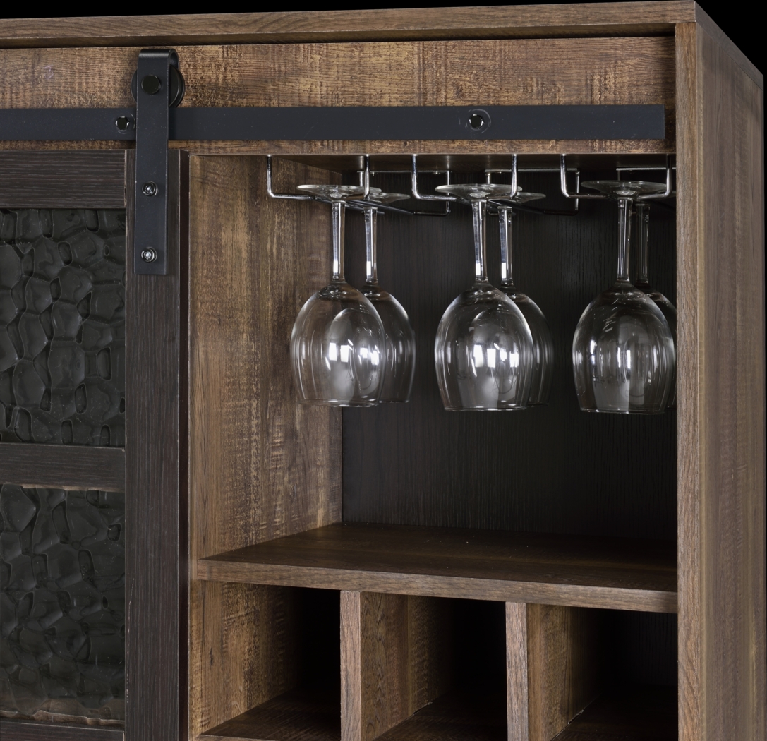 Vichenci Brown Wine Cabinet - Thumbnail - Image 4