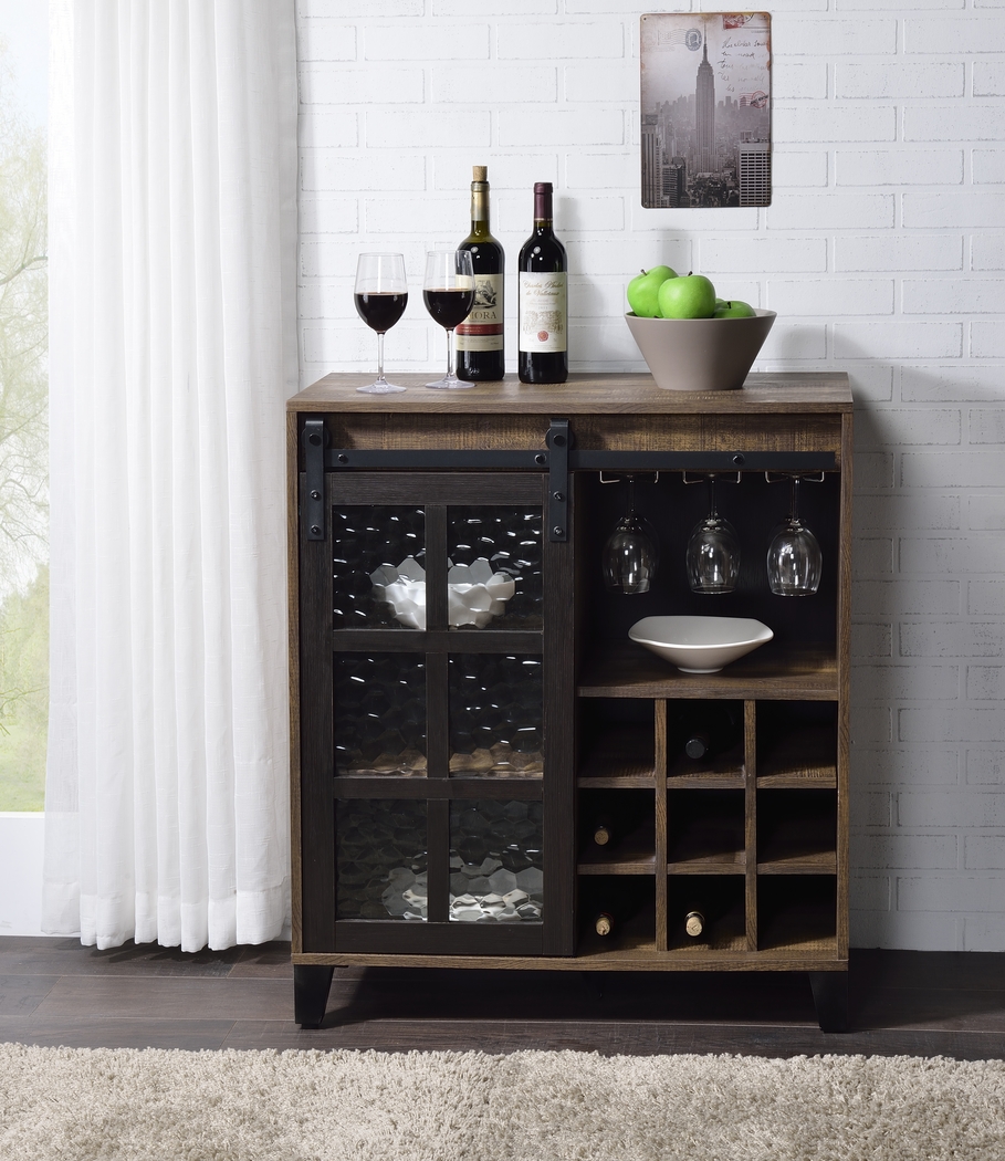 Vichenci Brown Wine Cabinet - Thumbnail - Image 5