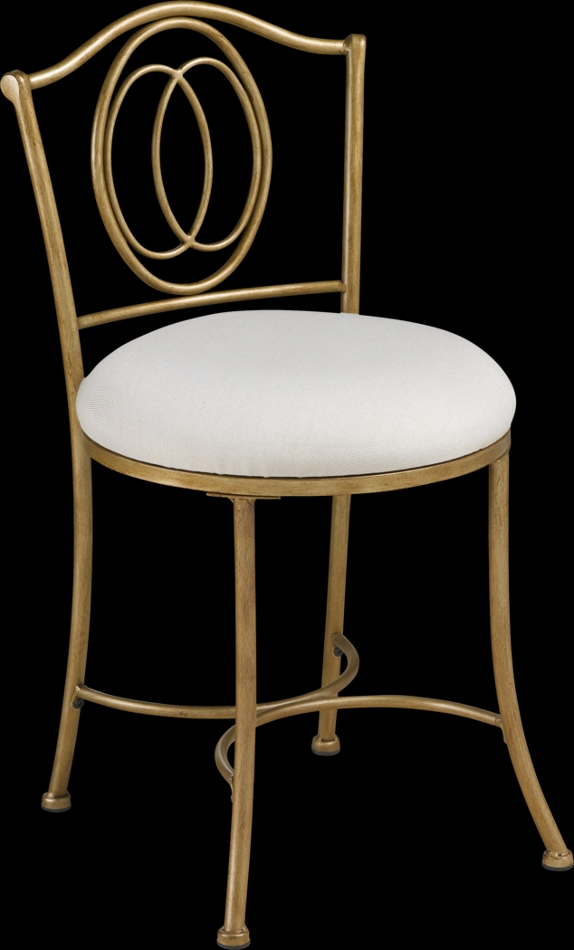 Vickie Natural Vanity Stool - Thumbnail - Image 1