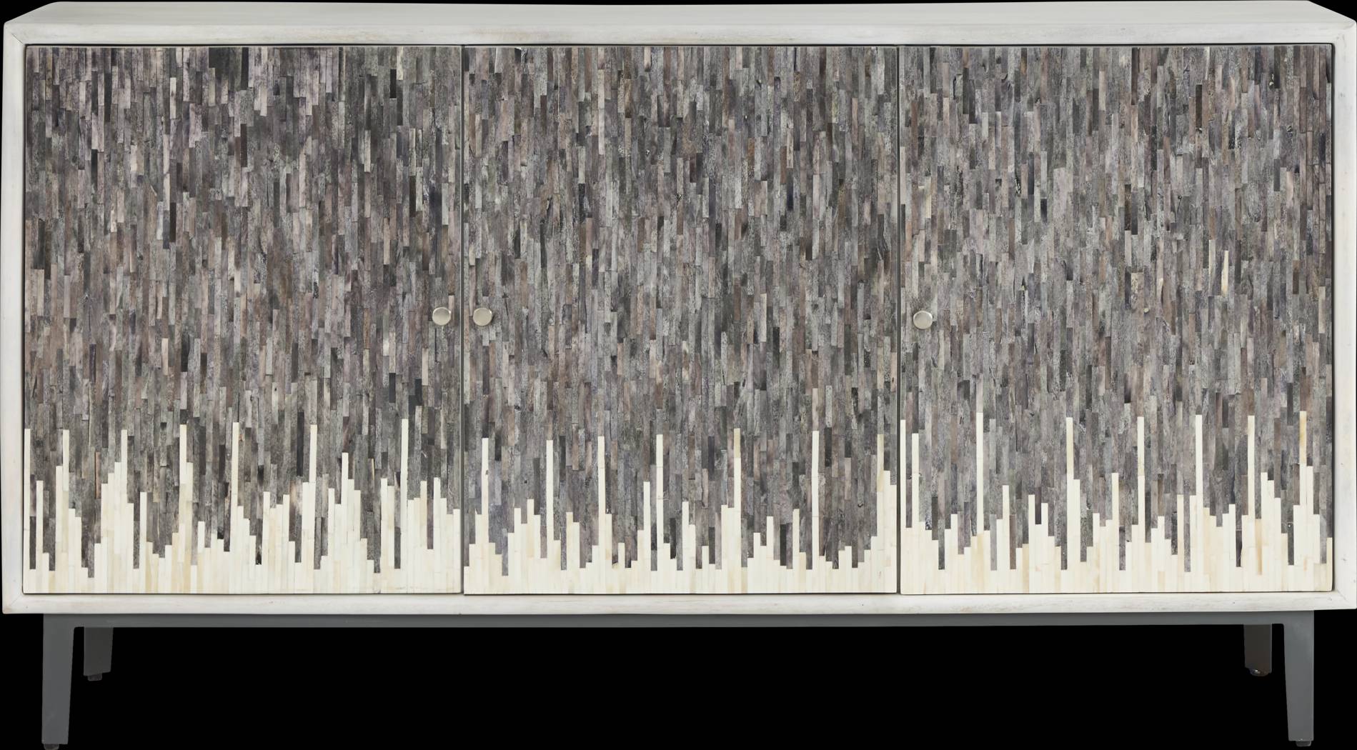 Vidal White 3 Door Credenza - Thumbnail - Image 1