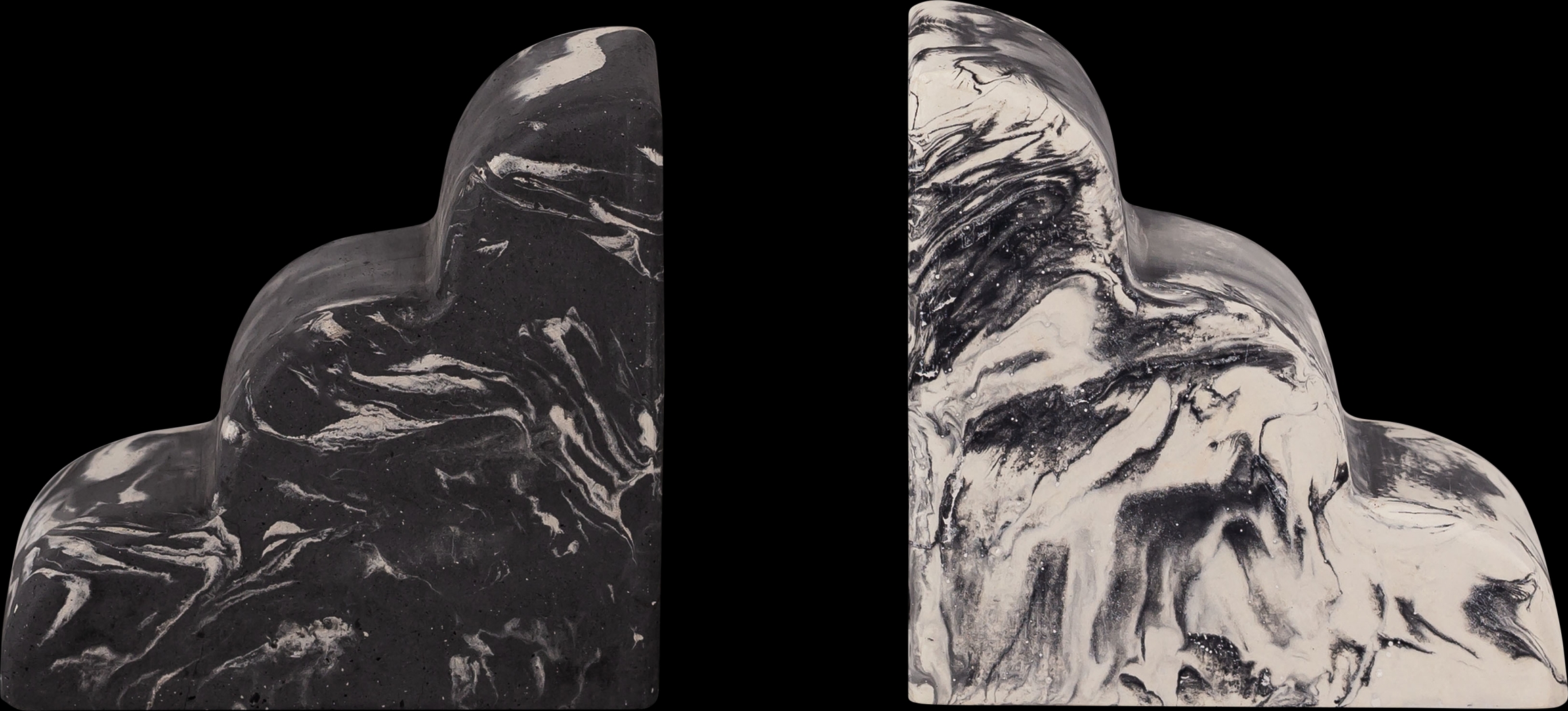 Viella Gray Bookends, Set of 2 - Thumbnail - Image 1