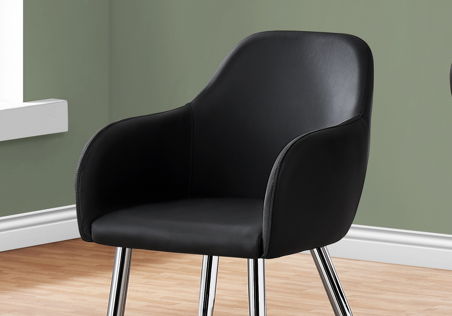 Vietor Black Chrome Arm Chair - Thumbnail - Image 3
