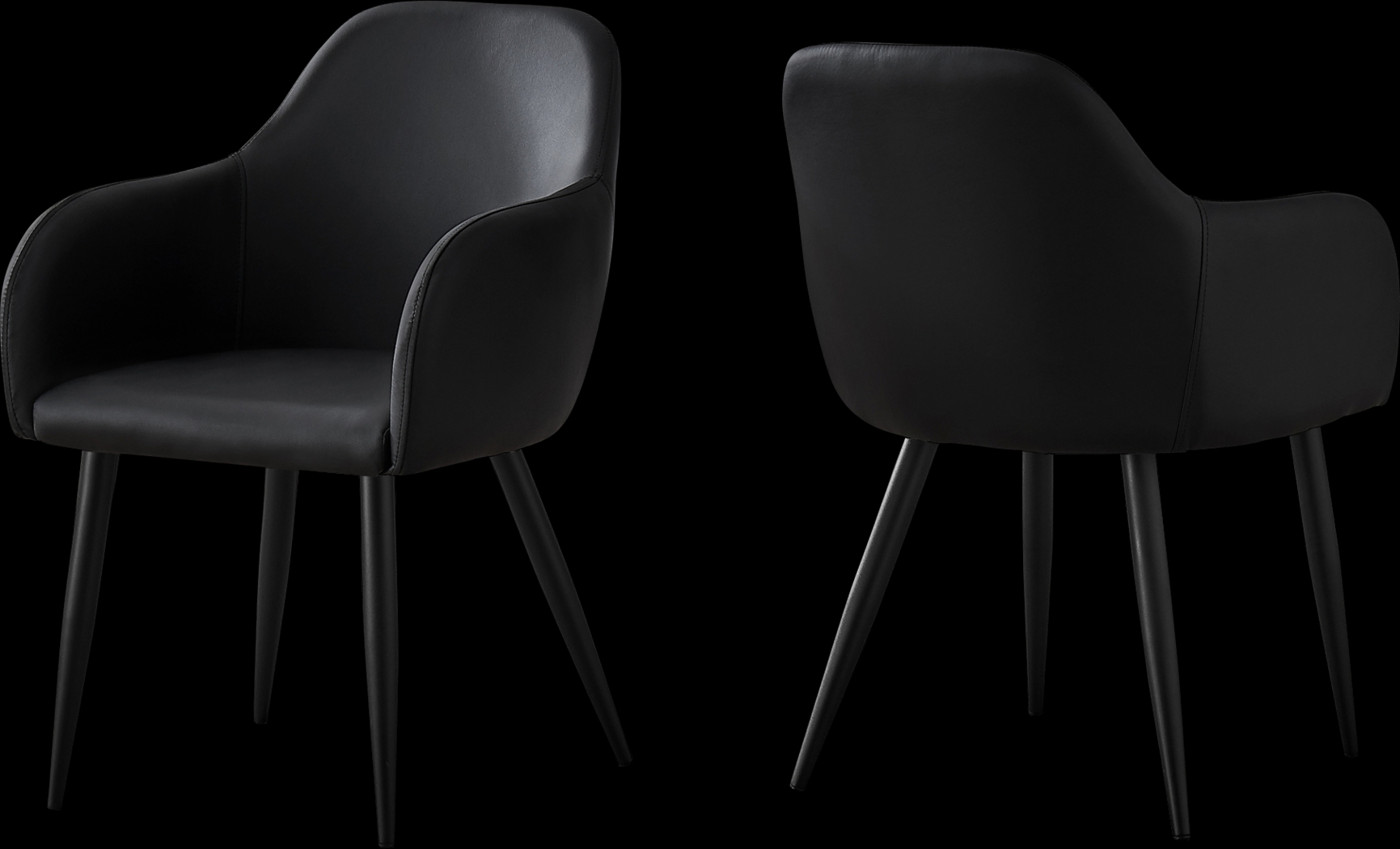 Vietor Black Arm Chair - Thumbnail - Image 1