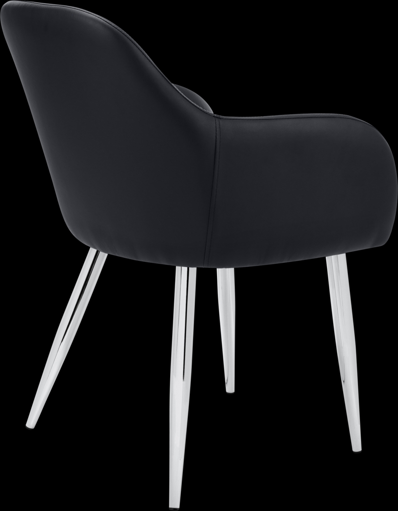 Vietor Black Chrome Arm Chair - Thumbnail - Image 7