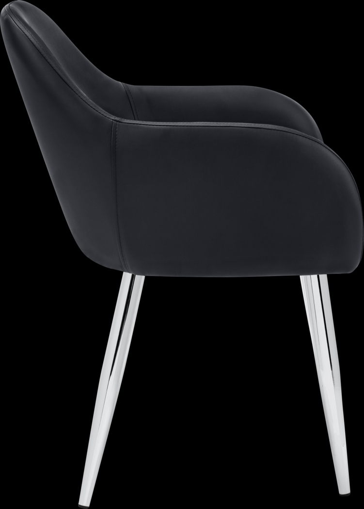 Vietor Black Chrome Arm Chair - Thumbnail - Image 8