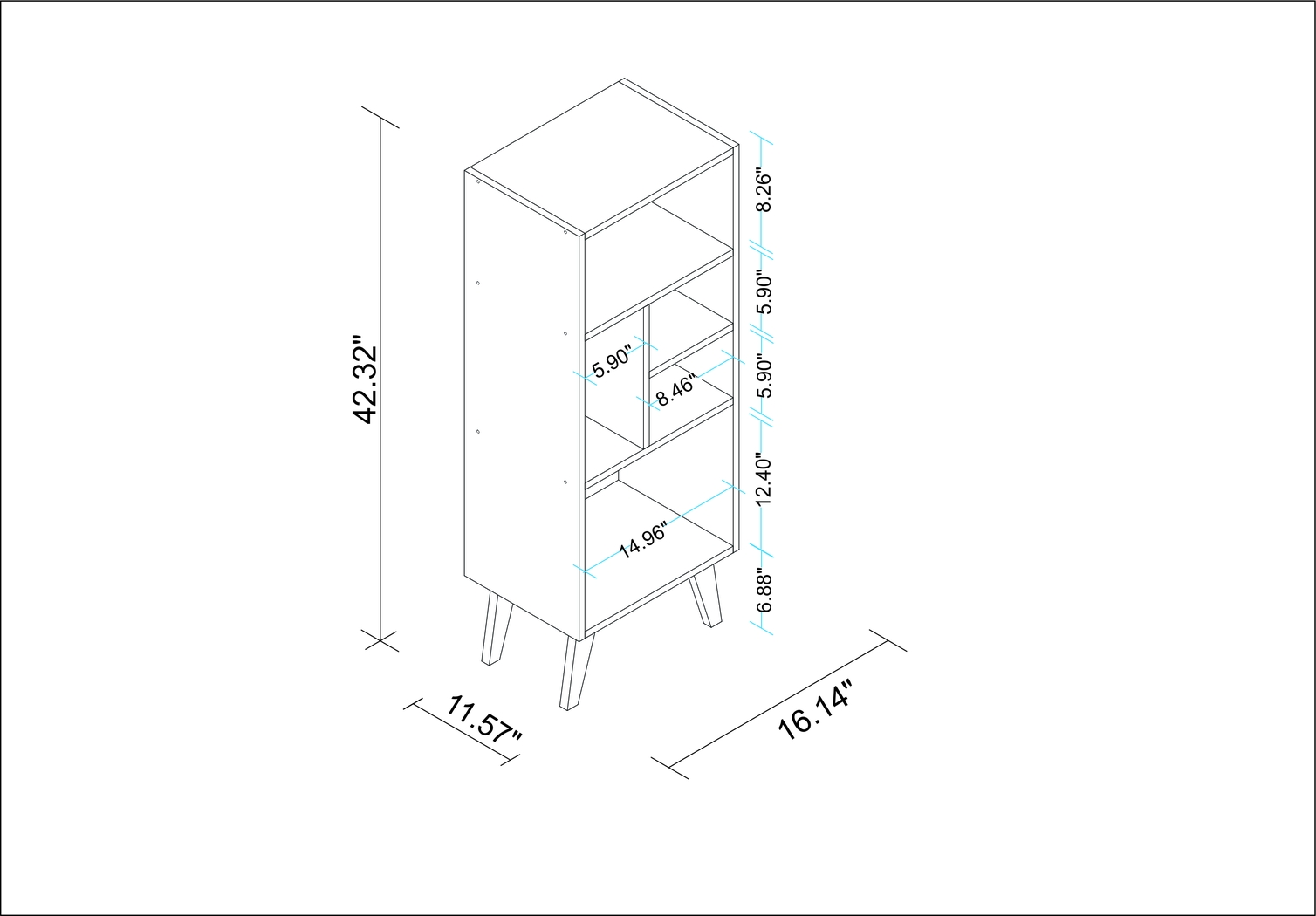 Viewbay White Bookcase - Thumbnail - Image 7