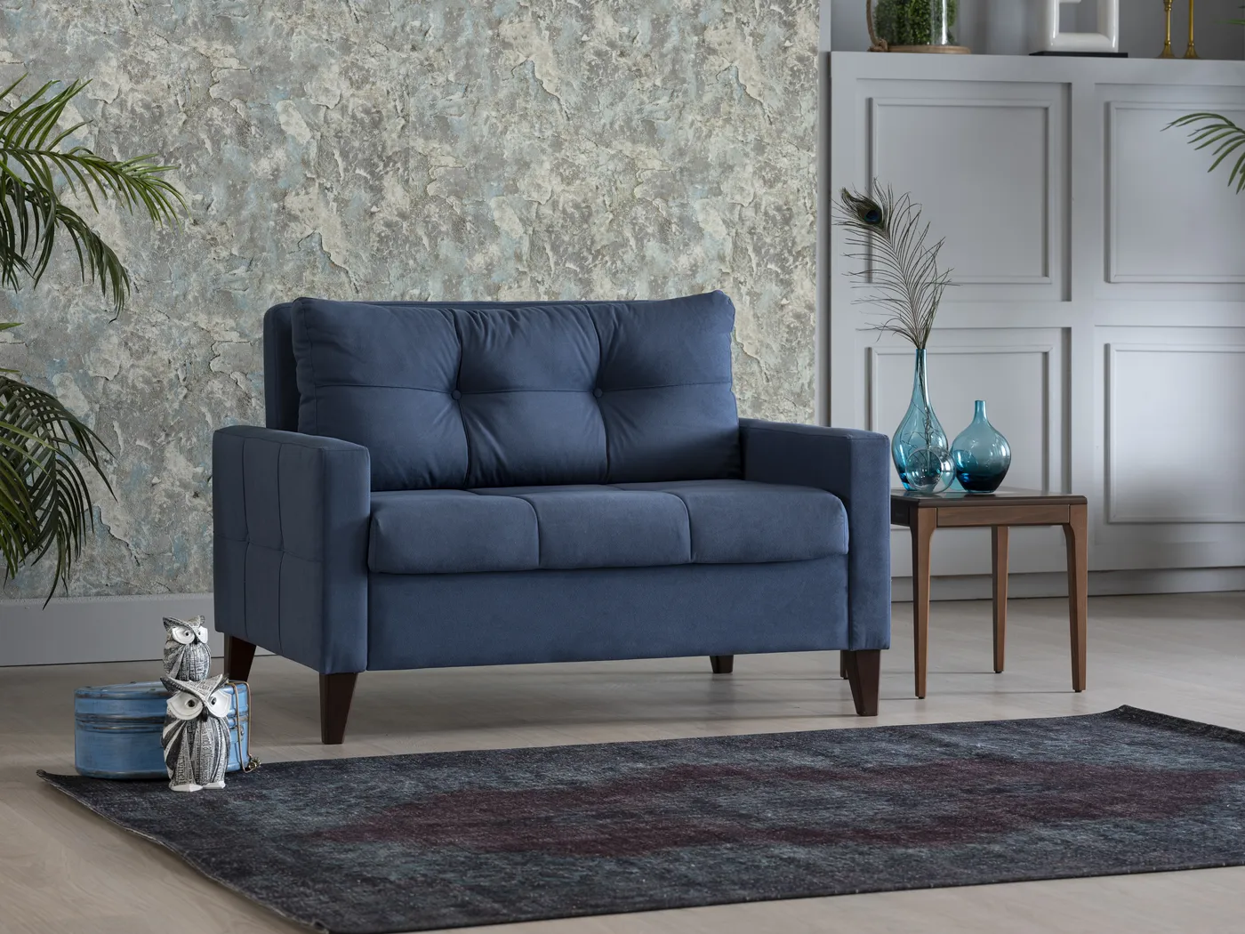 Viewridge Blue Sleeper Chair - Image 6