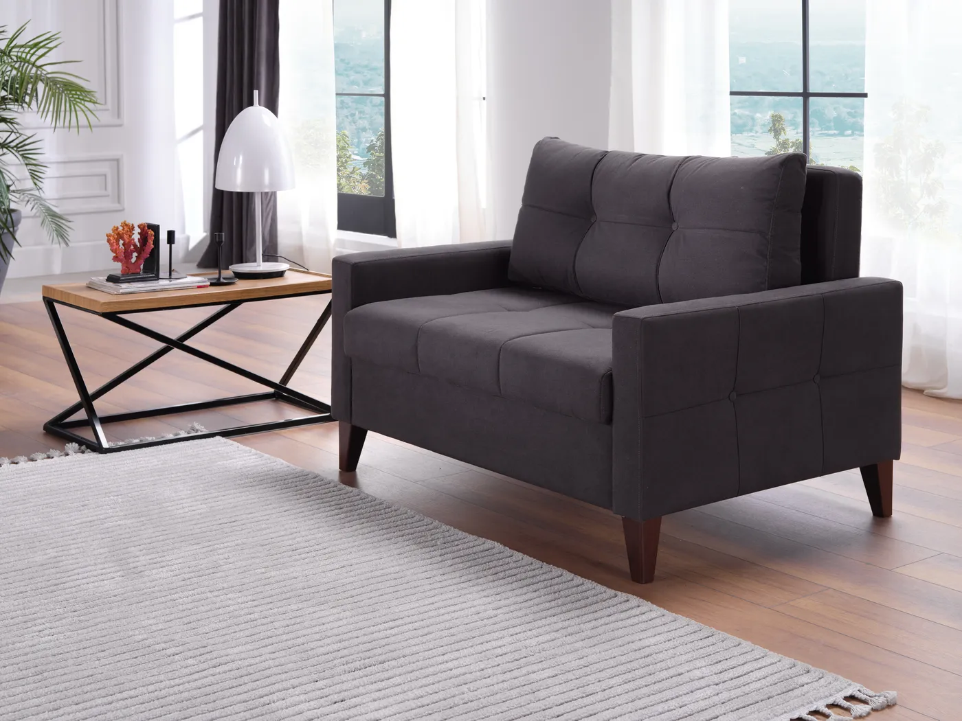 Viewridge Dark Gray Sleeper Chair - Image 10