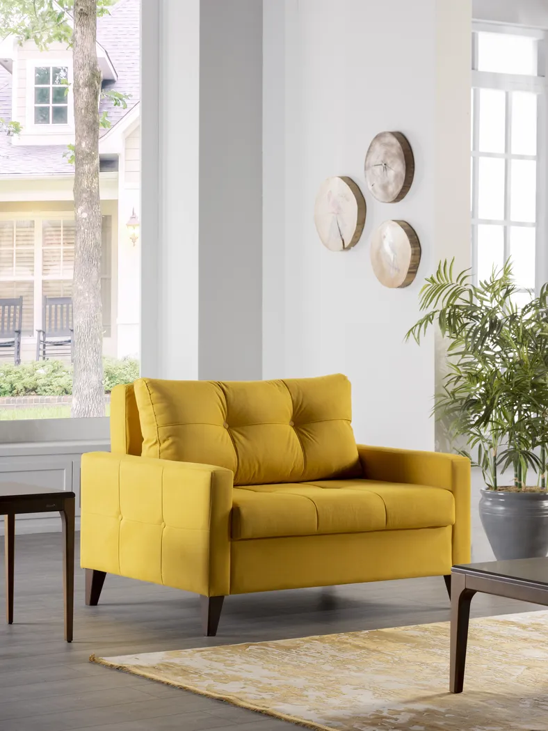 Viewridge Yellow Sleeper Chair - Image 11