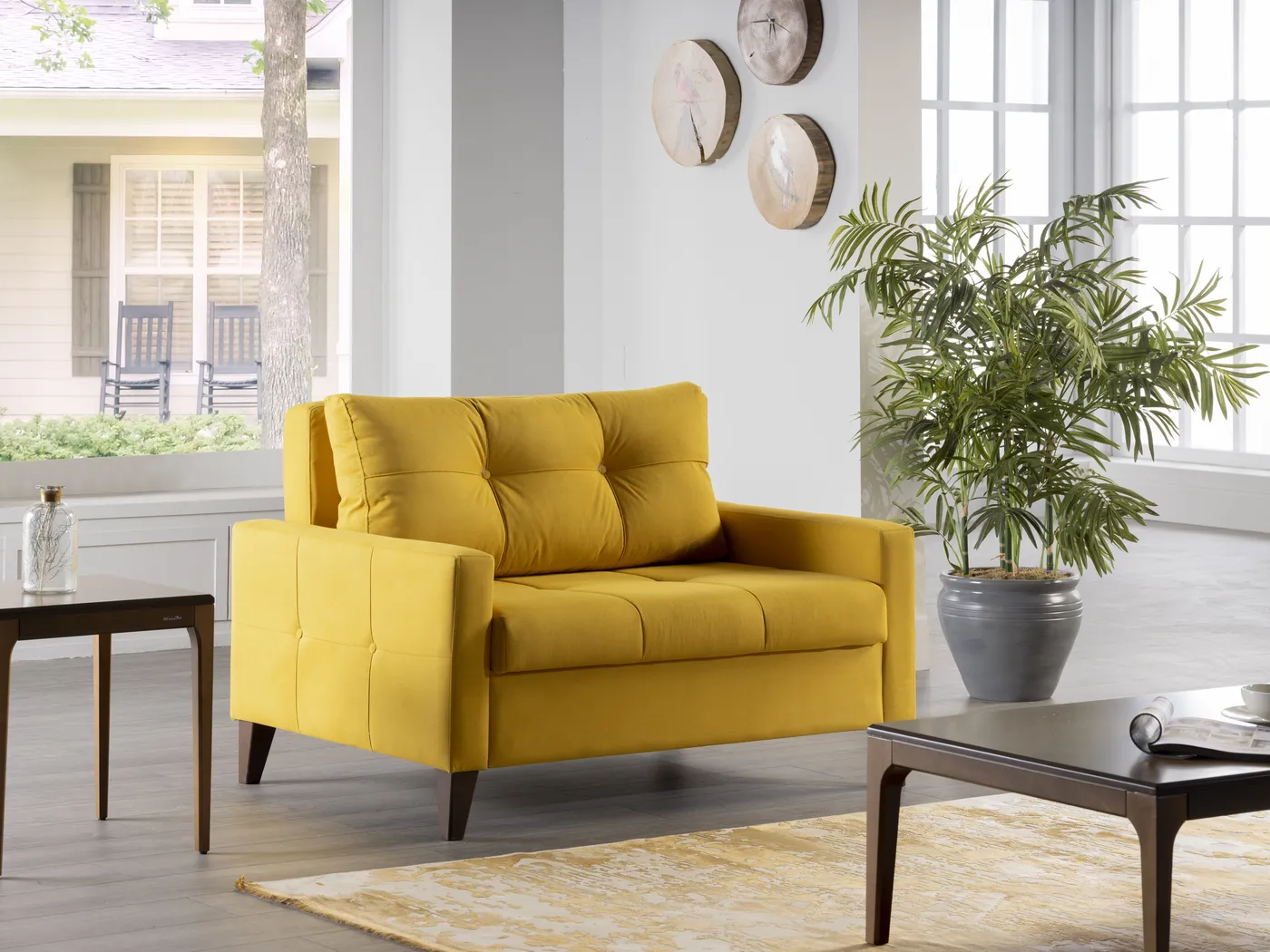 Viewridge Yellow Sleeper Chair - Image 10