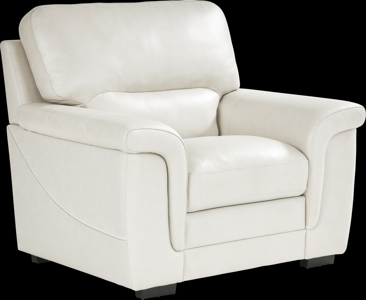 Villa Ashbury White Leather 7 Pc Living Room - Thumbnail - Image 4
