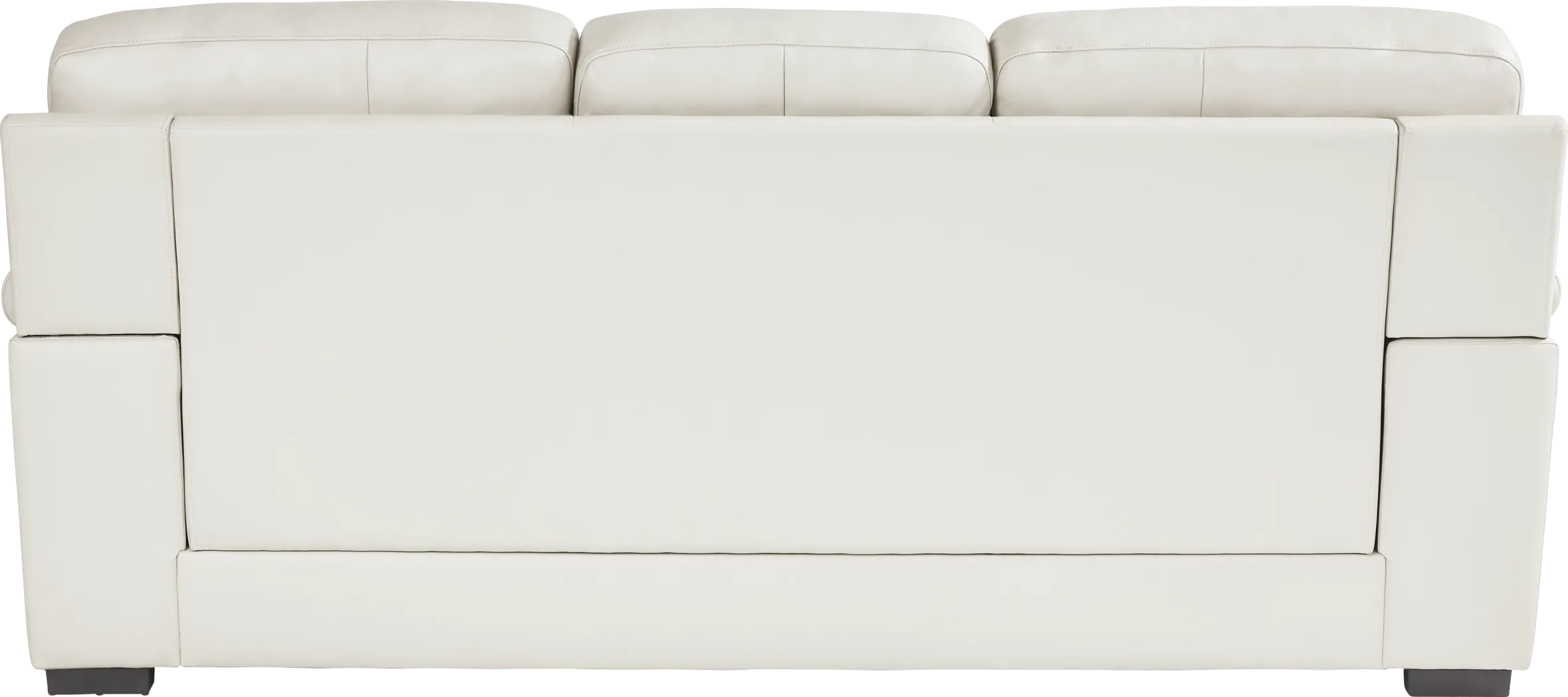 Villa Ashbury White Leather Gel Foam Sleeper Sofa - Thumbnail - Image 2