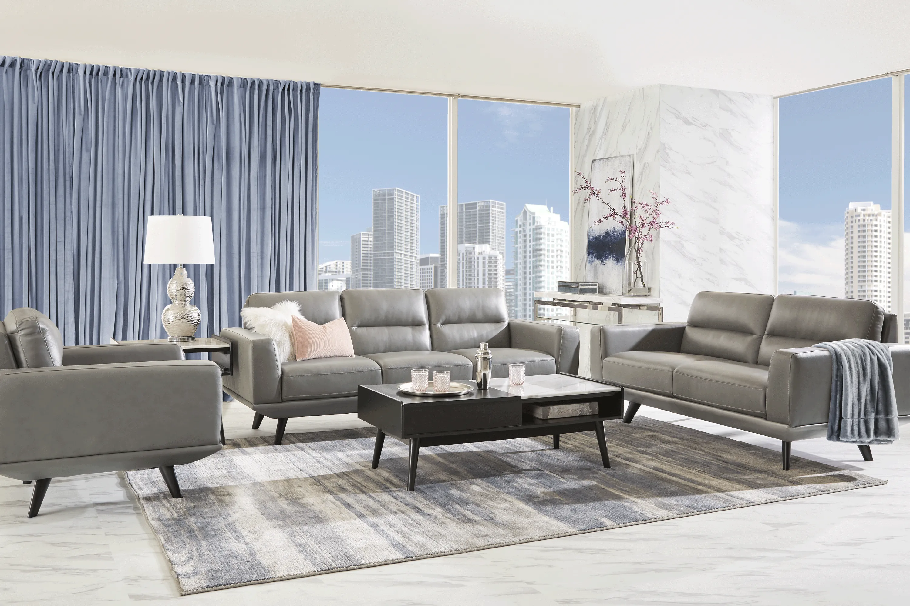 Villa Capistrano Gray Sofa - Thumbnail - Image 2