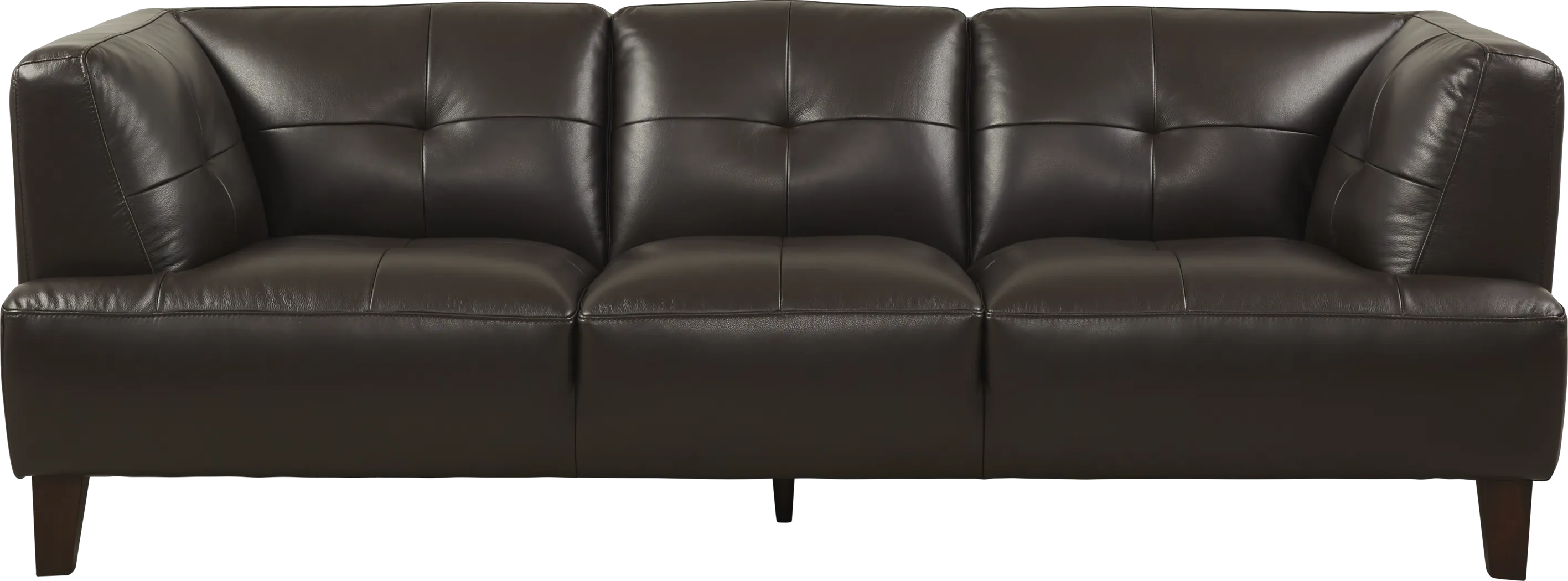 Villa Capri Brown Leather Sofa - Thumbnail - Image 1