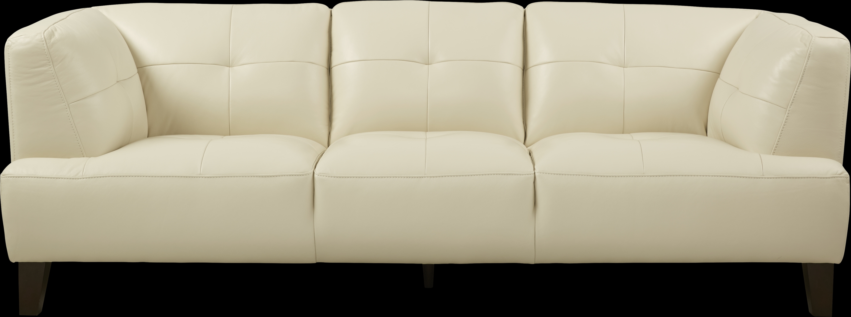 Villa Capri White Leather Sofa - Thumbnail - Image 1