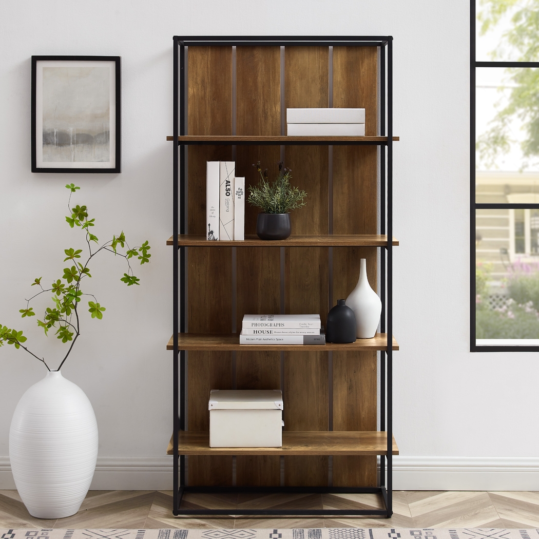 Villafane Brown Bookcase - Thumbnail - Image 4