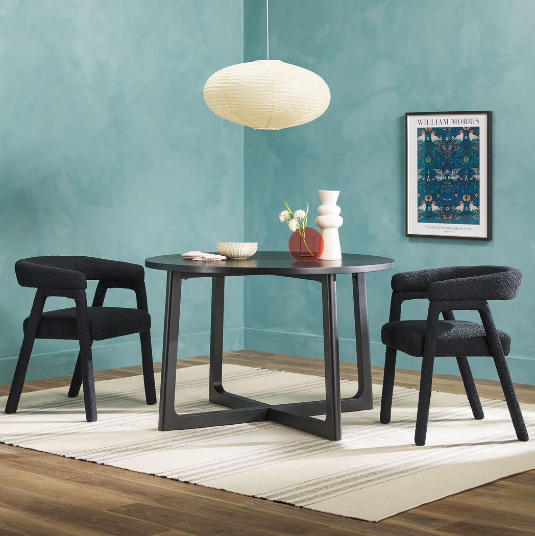 Villandrie Black Round Dining Table - Thumbnail - Image 2
