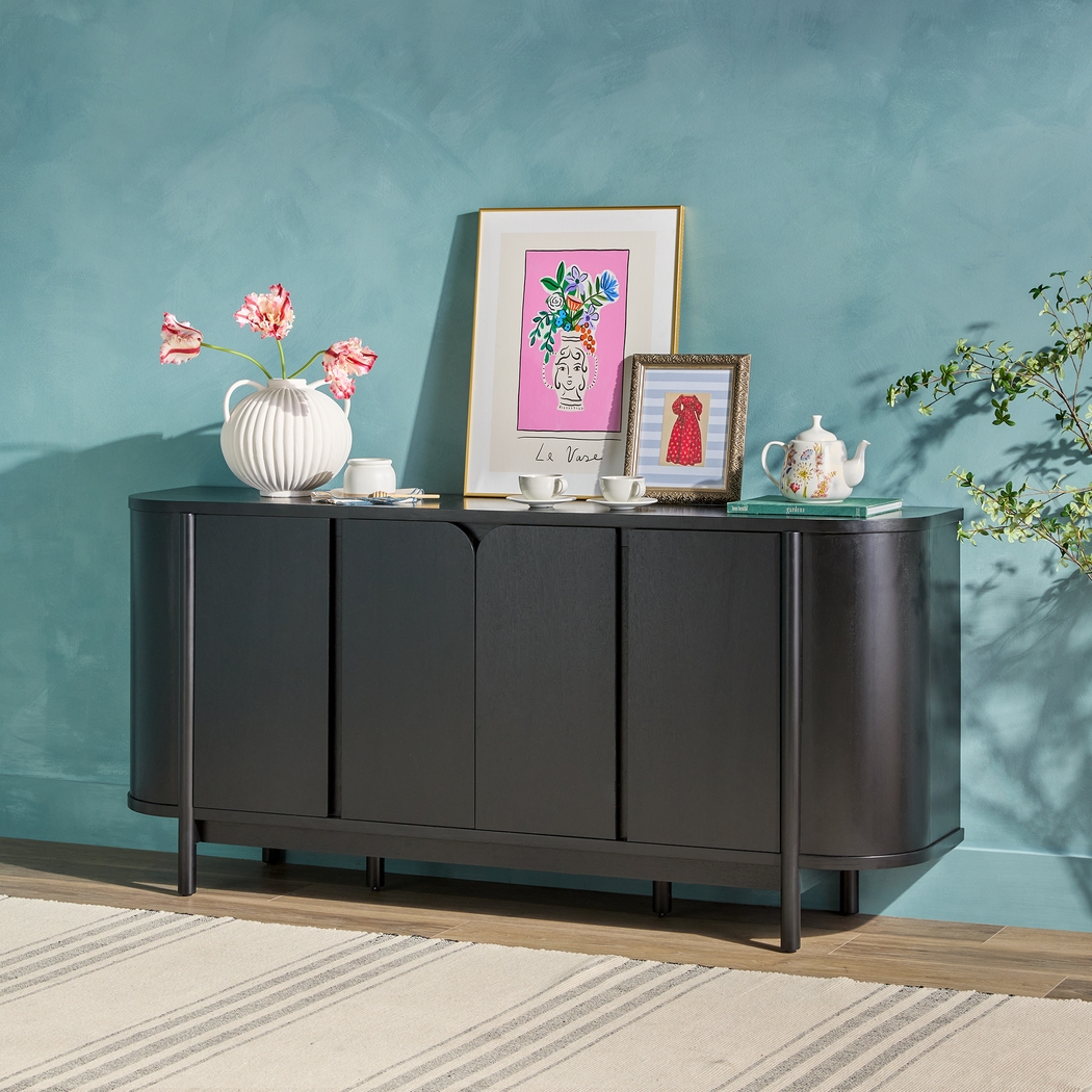 Villandrie Black Sideboard - Thumbnail - Image 2