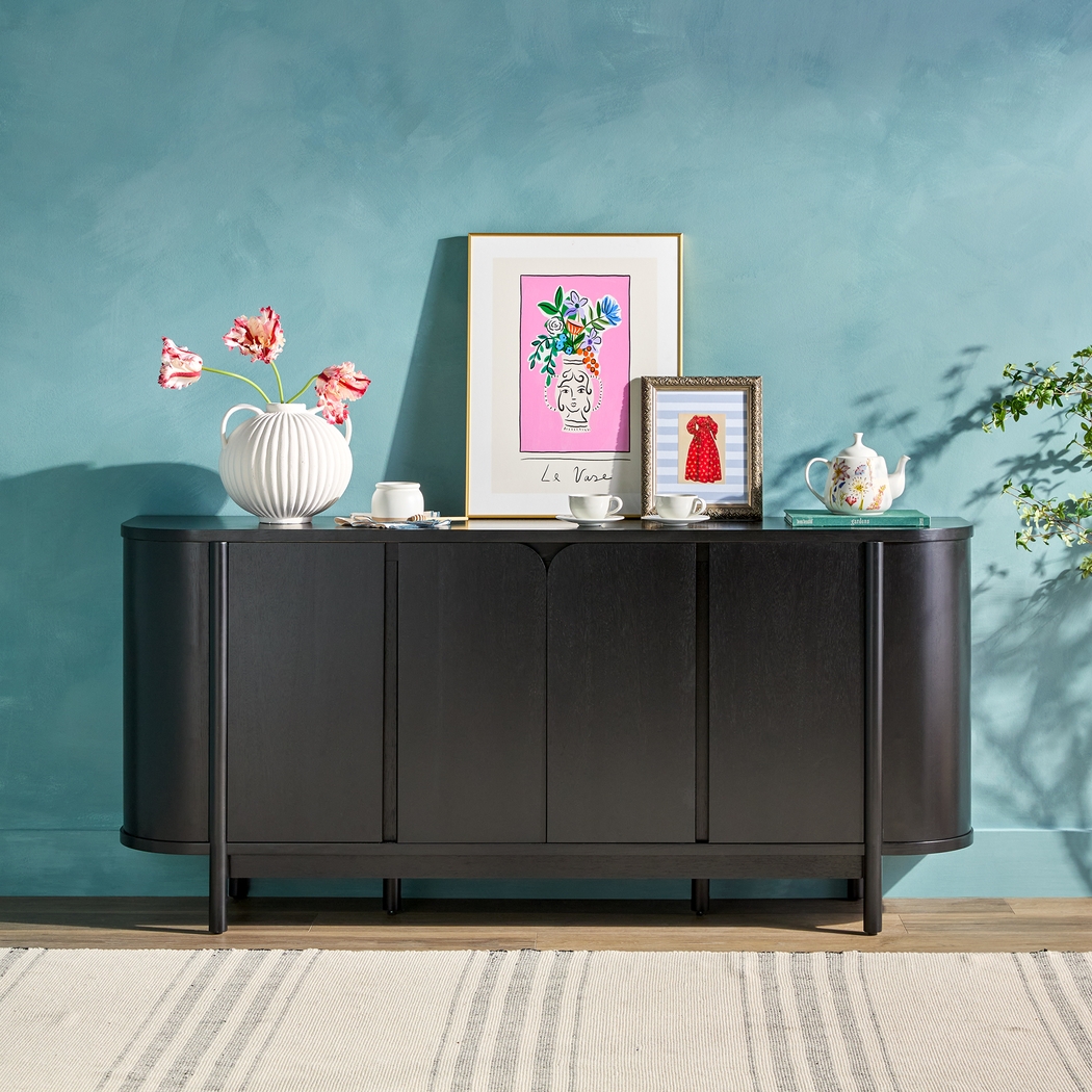Villandrie Black Sideboard - Thumbnail - Image 3