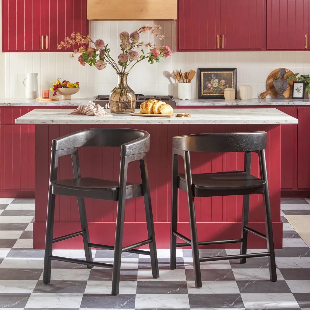 Villandrie I Black Counter Height Stool - Thumbnail - Image 3