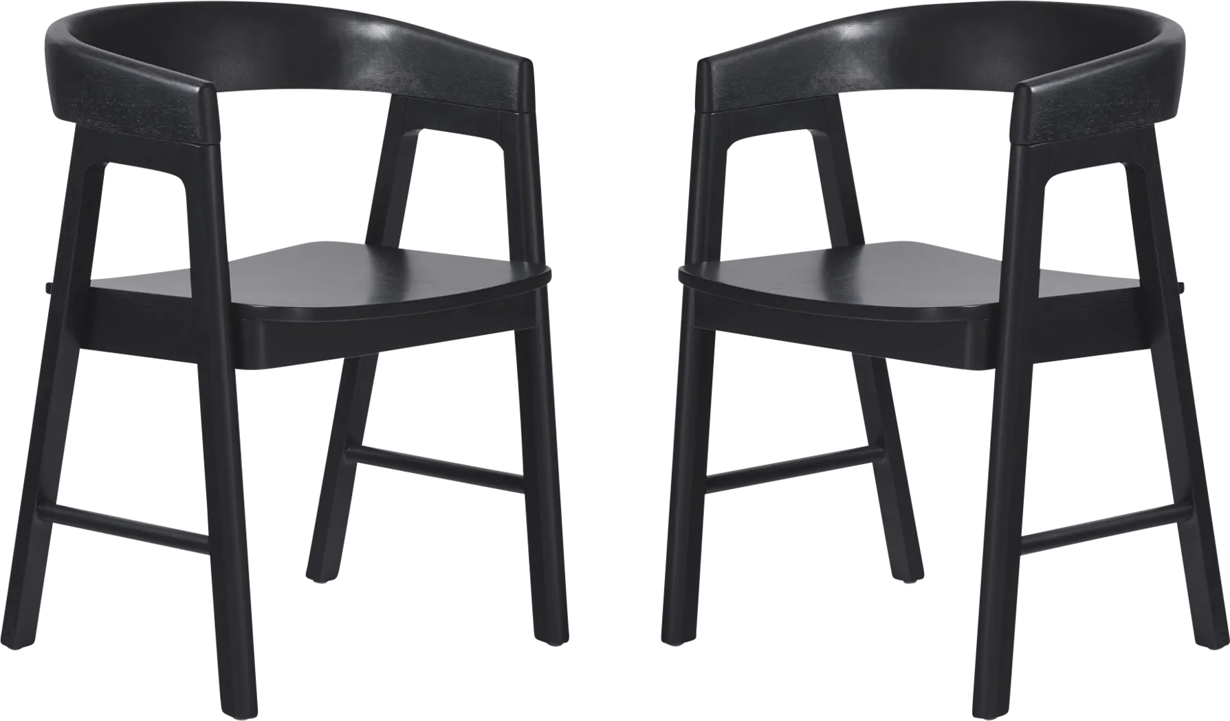 Villandrie I Black Dining Chair, Set of 2 - Thumbnail - Image 4