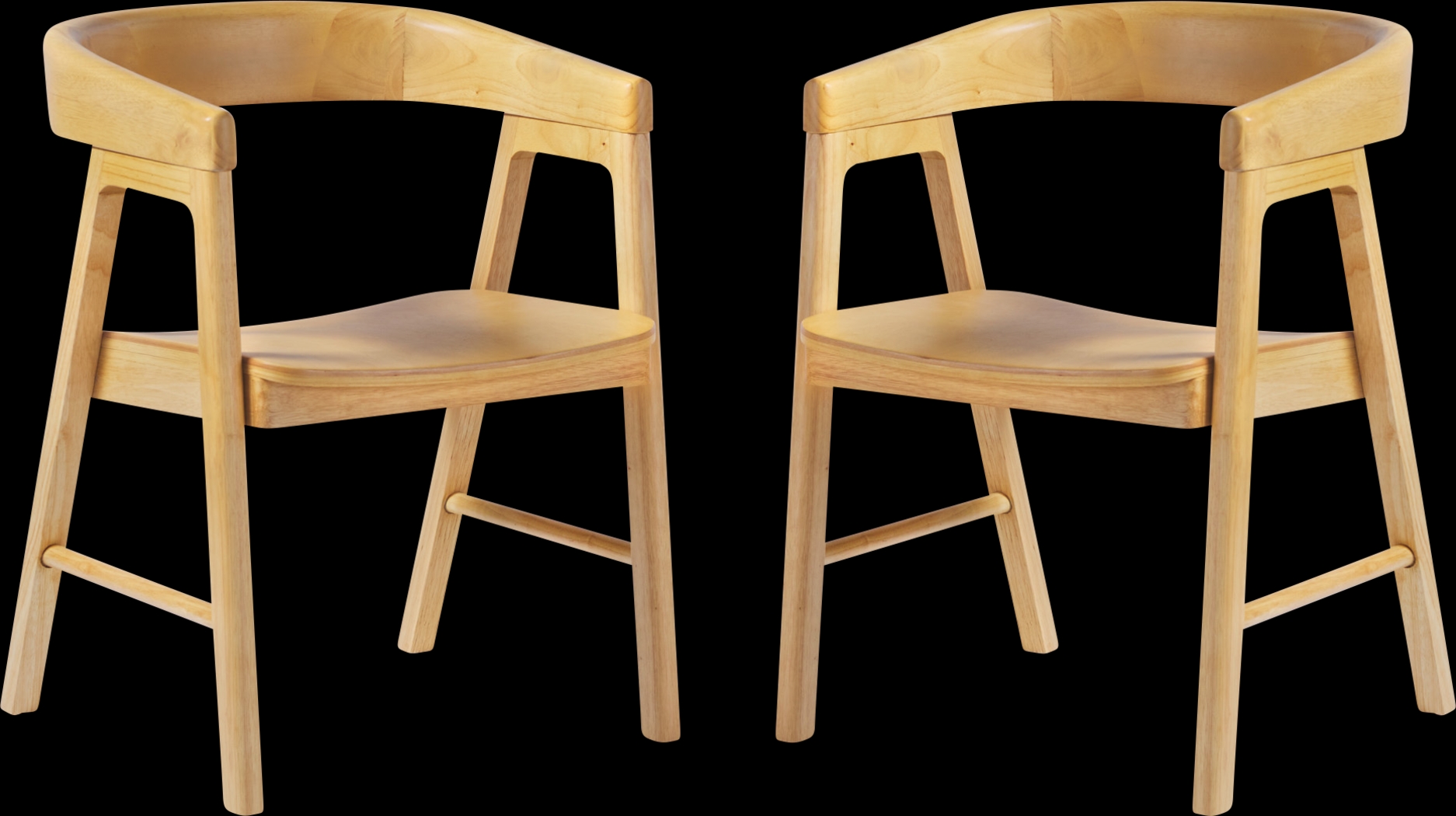 Villandrie I Natural Dining Chair, Set of 2 - Thumbnail - Image 4