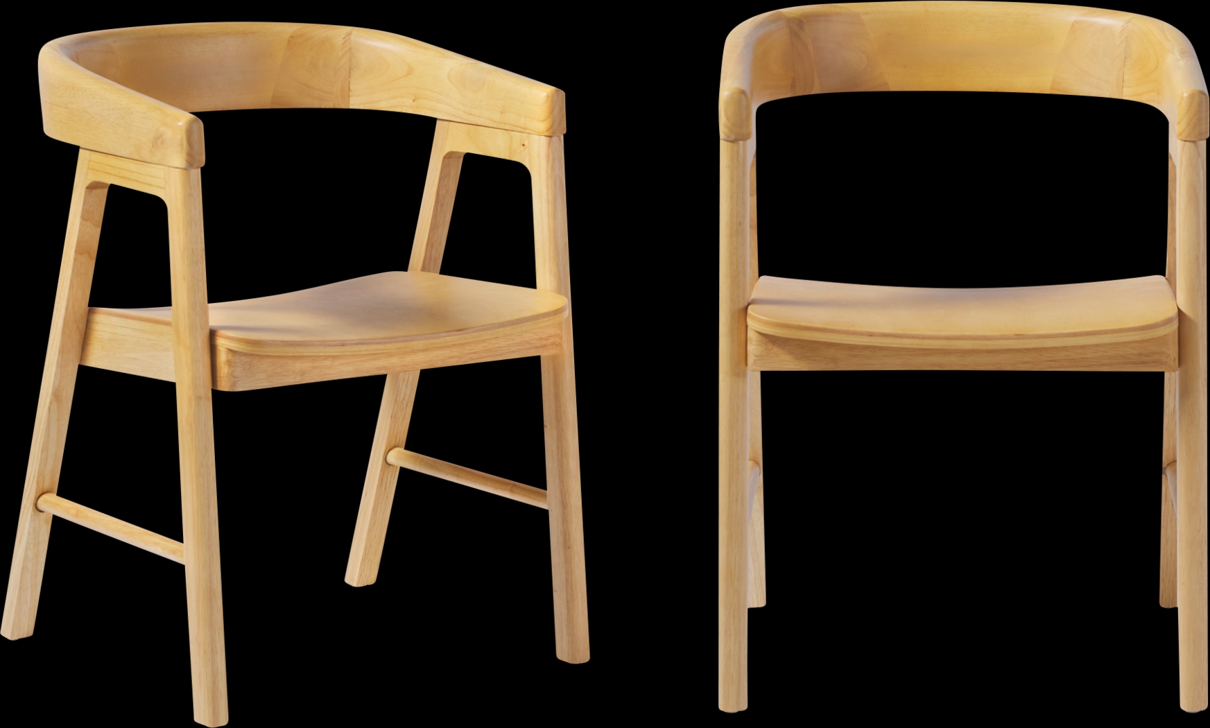 Villandrie I Natural Dining Chair, Set of 2 - Thumbnail - Image 1