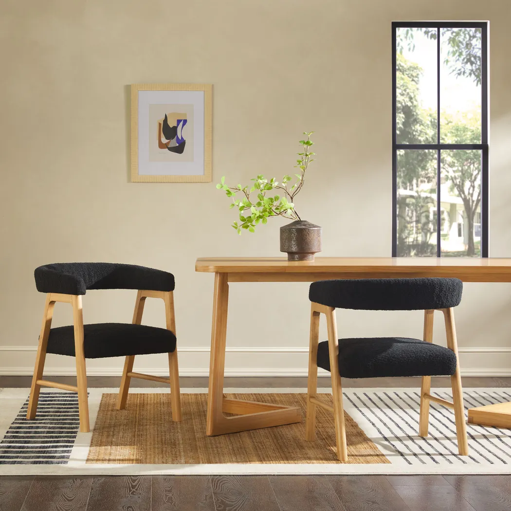 Villandrie II Black Dining Chair, Set of 2 - Thumbnail - Image 3