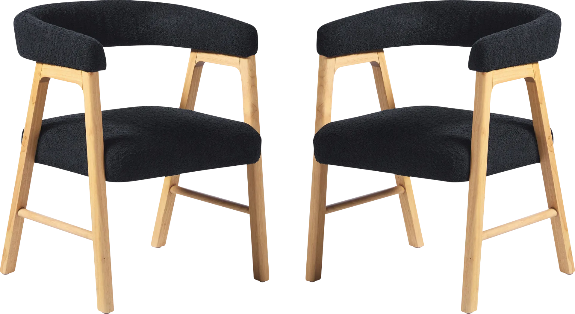 Villandrie II Black Dining Chair, Set of 2 - Thumbnail - Image 4
