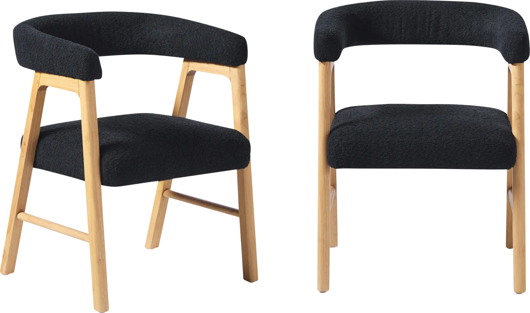 Villandrie II Black Dining Chair, Set of 2 - Thumbnail - Image 1