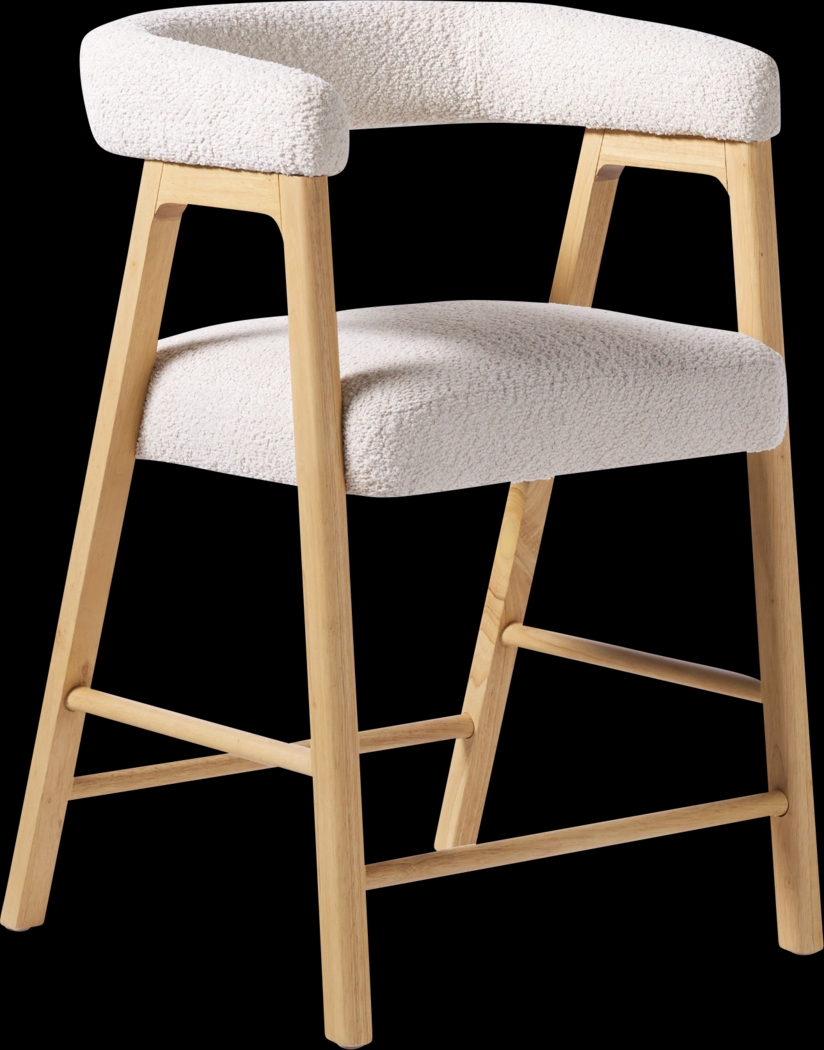 Villandrie II Ivory Counter Height Stool - Thumbnail - Image 1