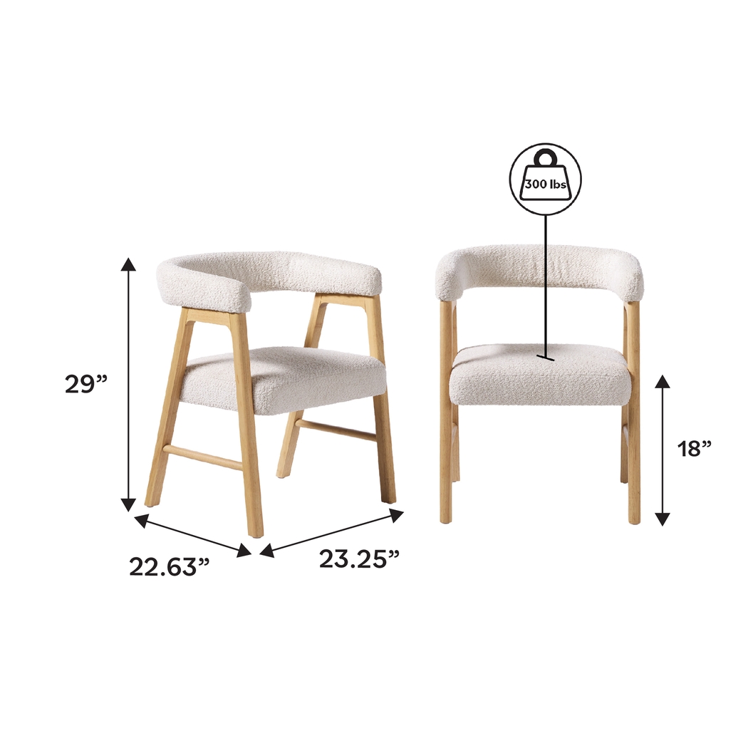 Villandrie II Ivory Dining Chair, Set of 2 - Thumbnail - Image 6