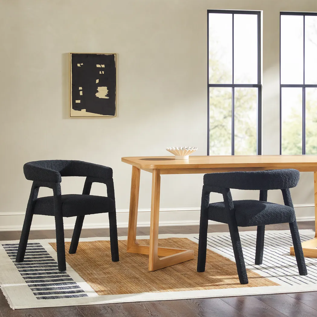 Villandrie III Black Dining Chair, Set of 2 - Thumbnail - Image 2
