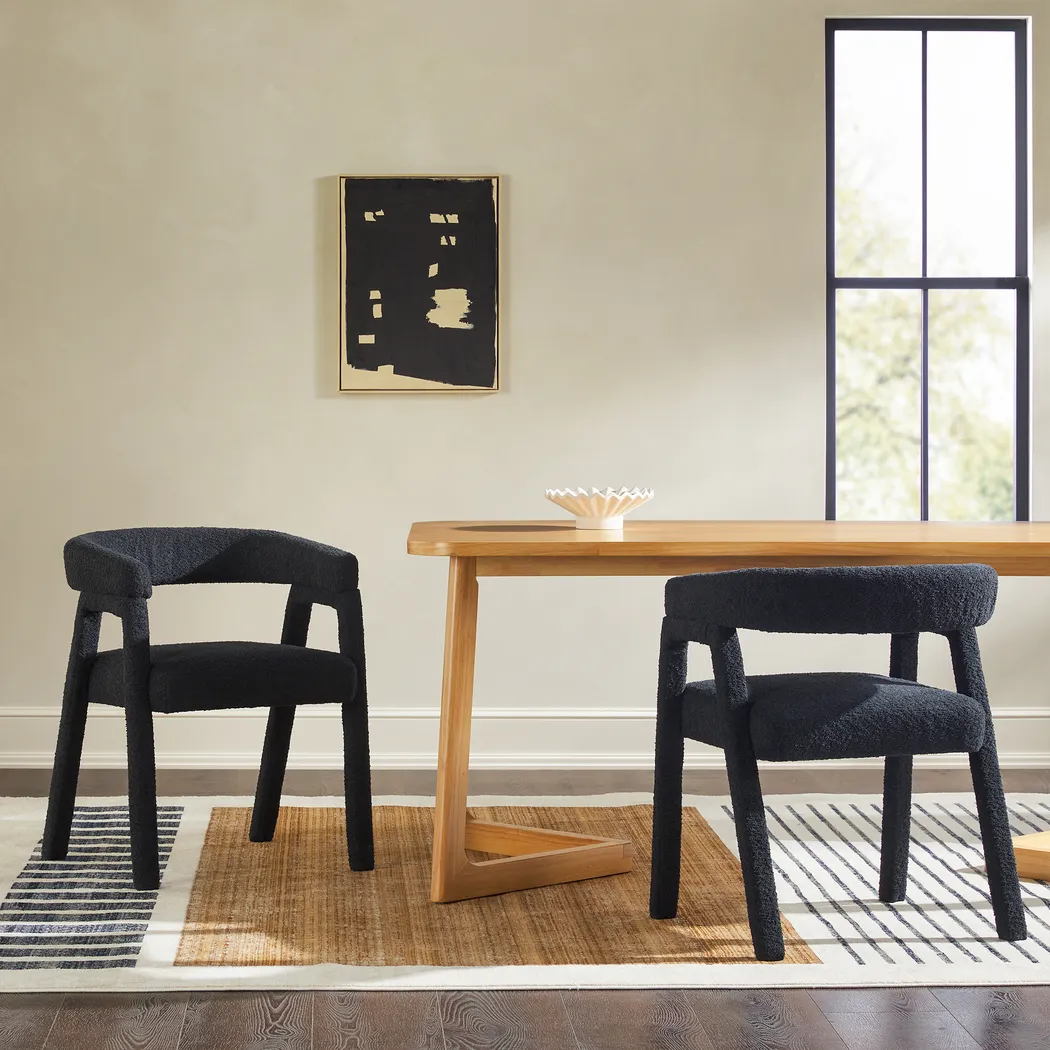 Villandrie III Black Dining Chair, Set of 2 - Thumbnail - Image 3