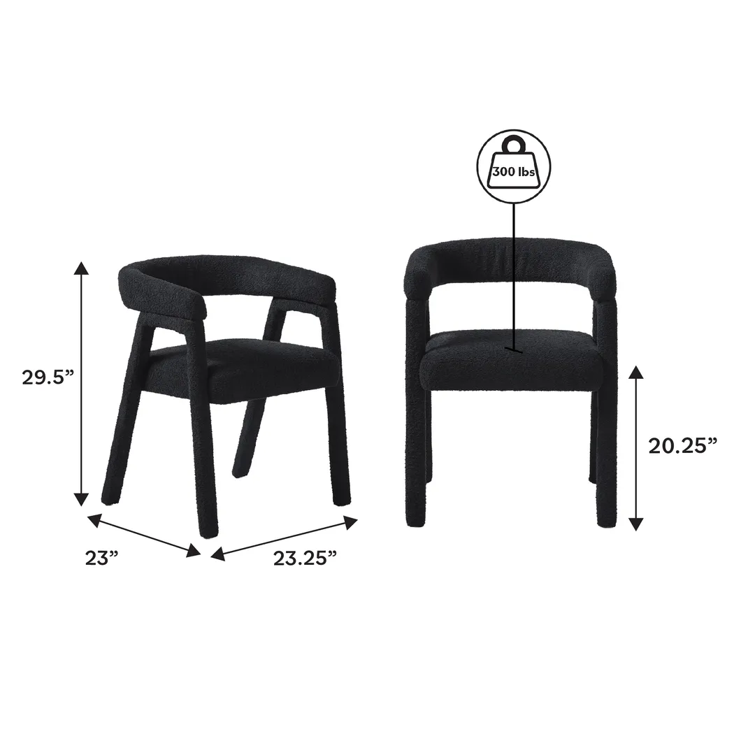 Villandrie III Black Dining Chair, Set of 2 - Thumbnail - Image 6