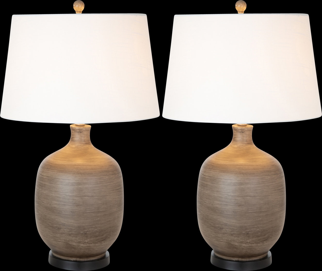 Villania Nest Brown Table Lamps, Set of 2 - Thumbnail - Image 1