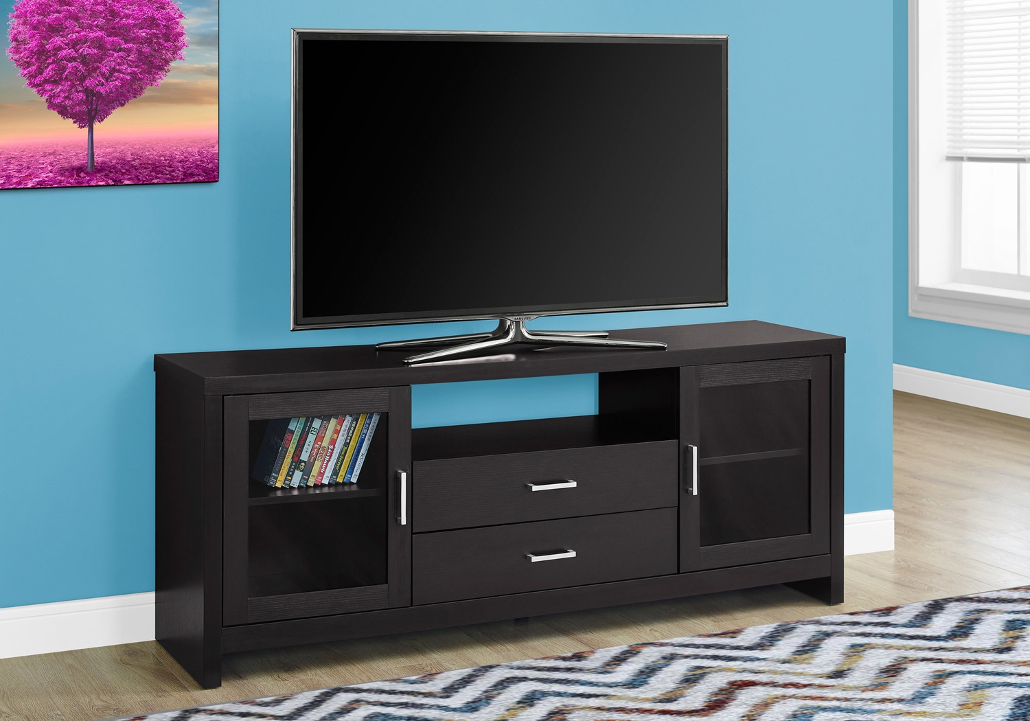 Villard Cappuccino 2 Drawer 60 in. Console - Thumbnail - Image 3