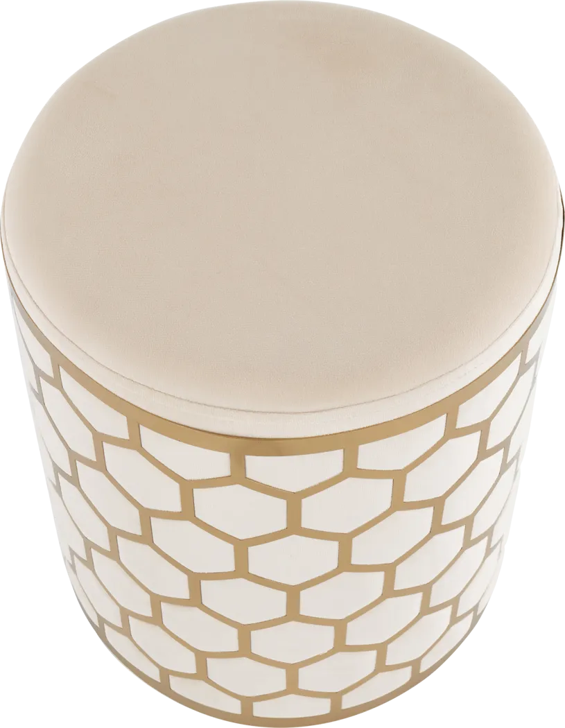 Vinesville Cream Ottoman - Thumbnail - Image 2